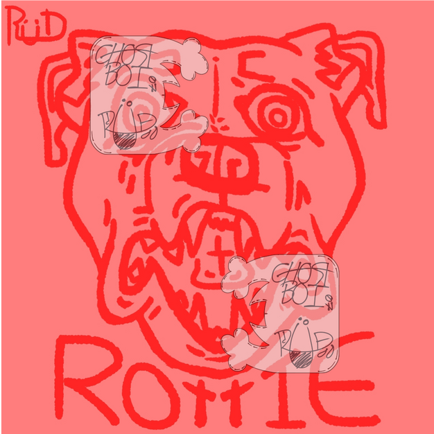 A very basic sketch of a pitt-mix being called a rottie, as a flip to all "scary" dogs being called pittbulls constantly. This was mostly just a style exploration and expression practice, but I include it because why not.